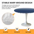 thumbnail image 2 of Elastic Fitted Round Tablecloth, Navy Blue Ombre Waterproof Stretch Table Cover for 36"-44" Tables, Modern Abstract Art Gradient Aesthetics Washable Outdoor Tablecloths for Patio, Picnic, Camping, 2 of 9