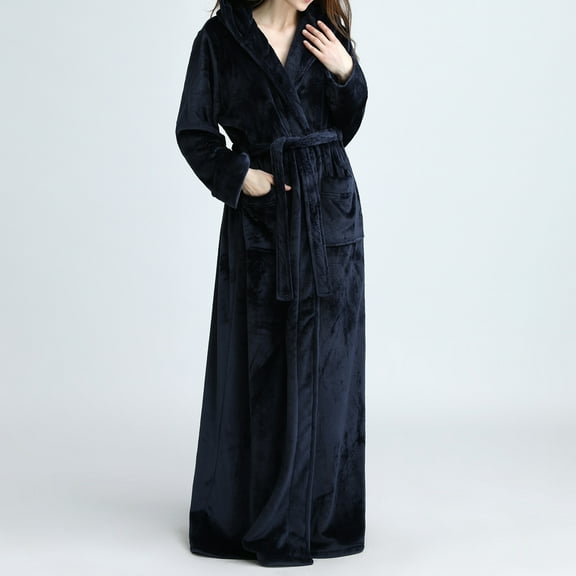 Kiplyki Flash Mens Sleepshirts Winter Warm Nightgown Couple Bathrobe Winter Nightgown