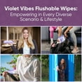 thumbnail image 3 of Violet Vibes Flushable Wipes, Wet Wipes for Women, Coconut Rose, 80 Count, 1 Pack, 3 of 9