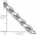 thumbnail image 5 of 14K White Gold 4.5mm D/C Rope With Lobster Clasp Chain (20 X 4.5) Made In Peru 035w-20, 5 of 5