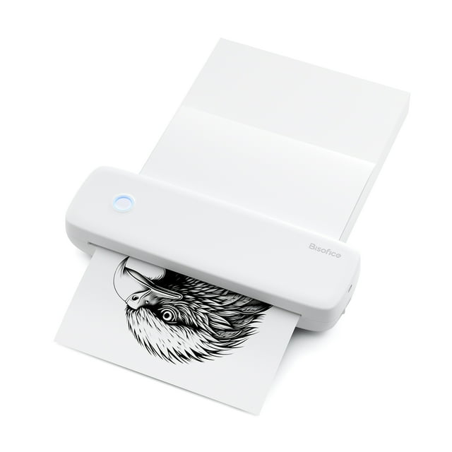 TFixol L81 A4 Thermal Printer with Bluetooth & USB, 304dpi High Resolution, Multi-Size Printing (56mm-216mm), Built-in Battery, Includes 1 Roll of Thermal Paper, Compatible with