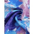thumbnail image 5 of INSPIRE CHIC Women's Hawaiian Skirts 2024 Summer Beach Ruched Front Tropical Skirt with Slit M Blue, 5 of 6