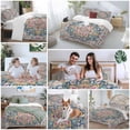thumbnail image 6 of Colorful Boho Bedding 3 Piece Duvet Cover Set Queen Size, Ethnic Vintage Mexican Flowers Southwestern Soft Microfiber Comforter Cover with Zipper Closure & Pillowcases, FadeResistant Quilt Cover, 6 of 9