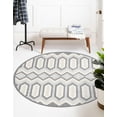 thumbnail image 3 of Unique Loom Arlo Collection Area Rug - JJ (5' 3" Round Charcoal/Ivory), 3 of 9