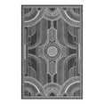 thumbnail image 2 of Unique Loom Outdoor Traditional Collection Area Rug - Deco (5' 3" x 8' Rectangle Black and White), 2 of 6