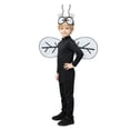 thumbnail image 5 of Norvella Boys Halloween Outfit Fly Bug 3 Piece Wings Eye Antenna Headband Neck Long Sleeve Full Length Fitted Jumpsuit, 5 of 8
