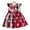 Red, variant on Toddler Girls Valentine's Day Dress Fly-Sleeve Love Heart Print Dress