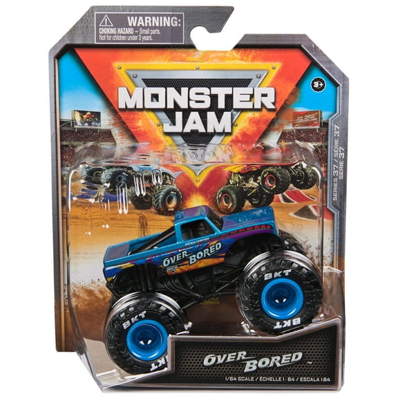 Monster Jam, Official Over Bored Monster Truck, Die-Cast Vehicle, 1:64 Scale, Kids Toys for Boys Ages 3 and up