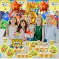 thumbnail image 6 of SpongeBob SquarePants Balloons Party Supplies 5th Decor Tableware Birthday Cake Topper Decorations Banner Backdrop, 6 of 7