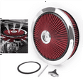 thumbnail image 3 of Universal Car 14x3 Air Filter Circle High Flow Air Cleaner Washable 5-1/8 Thread Connection Car Modified Parts Black, 3 of 6