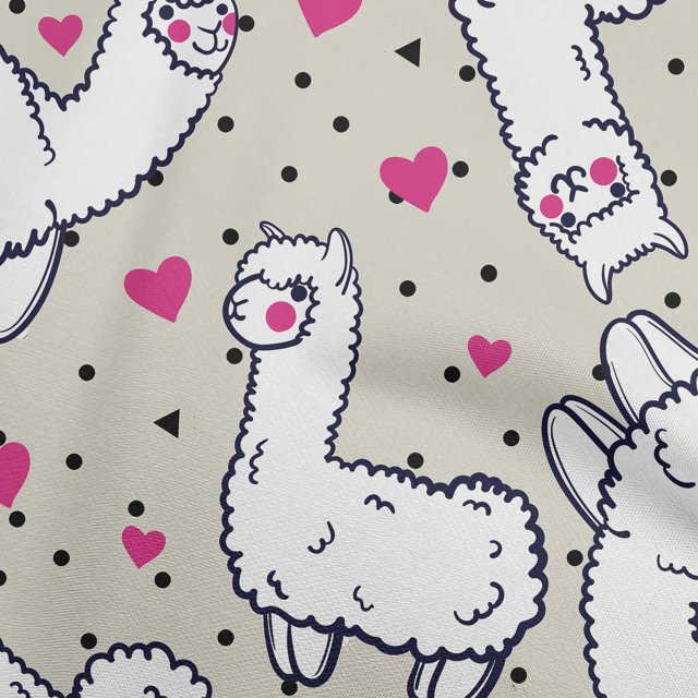 oneOone Velvet Beige Fabric Sheep Nursery Decor Craft Projects Decor Fabric Printed By The Yard 58 Inch Wide