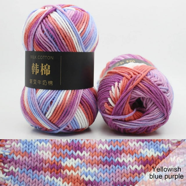 onlyliua ¡ ¡Promoción de Temporada! Hilo de Algodón y Lana para Bebé, Suave, Color Leche, para Tejer a Mano, 50 G