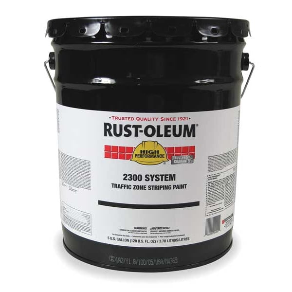 Rust-Oleum Paint,Water Based,5 gal,Traffic Yellow  2348300