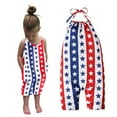 thumbnail image 2 of IROINNID Toddler Girl's Summer Romper Sling Sleeveless Backless Short Jumpsuit Sleeveless 4th Of July One-Piece Ramper, 2 of 9