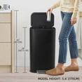 thumbnail image 4 of Trash Can with Lid,Bathroom Trash Bin,Fingerprint Proof Stainless Steel Kitchen Trash Can with Removable Inner Bucket and Lid Soft Close,Pedal Rubbish Bin for Home Office, 4 of 12