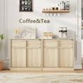 thumbnail image 2 of Juiluna Sideboard Buffet Cabinet with 2 Drawers, 31.5 in Large Coffee Cabinet with Storage, Modern Storage Buffet Table for Kitchen Dining Room, Living Room, Pear Wood, 2 of 7