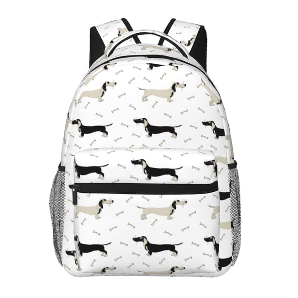 Disketp Dachshund Dog Mochila Estampada para Hombre y Mujer – Mochila Ligera Clásica con Múltiples Bolsillos para Universidad, Trabajo y Viajes-One Size