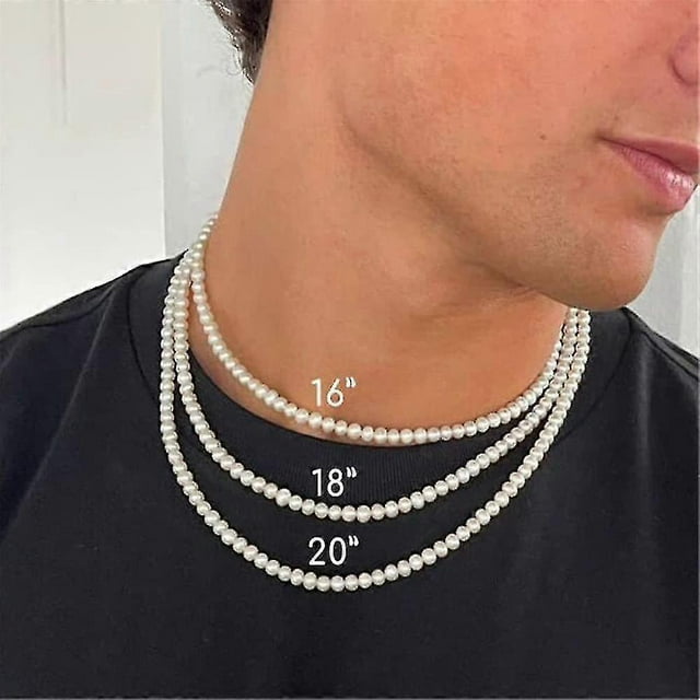 Collar de perlas de imitación para hombre, sencillo, hecho a mano, con cuentas de hebra, nueva tendencia 2022, wdmy184