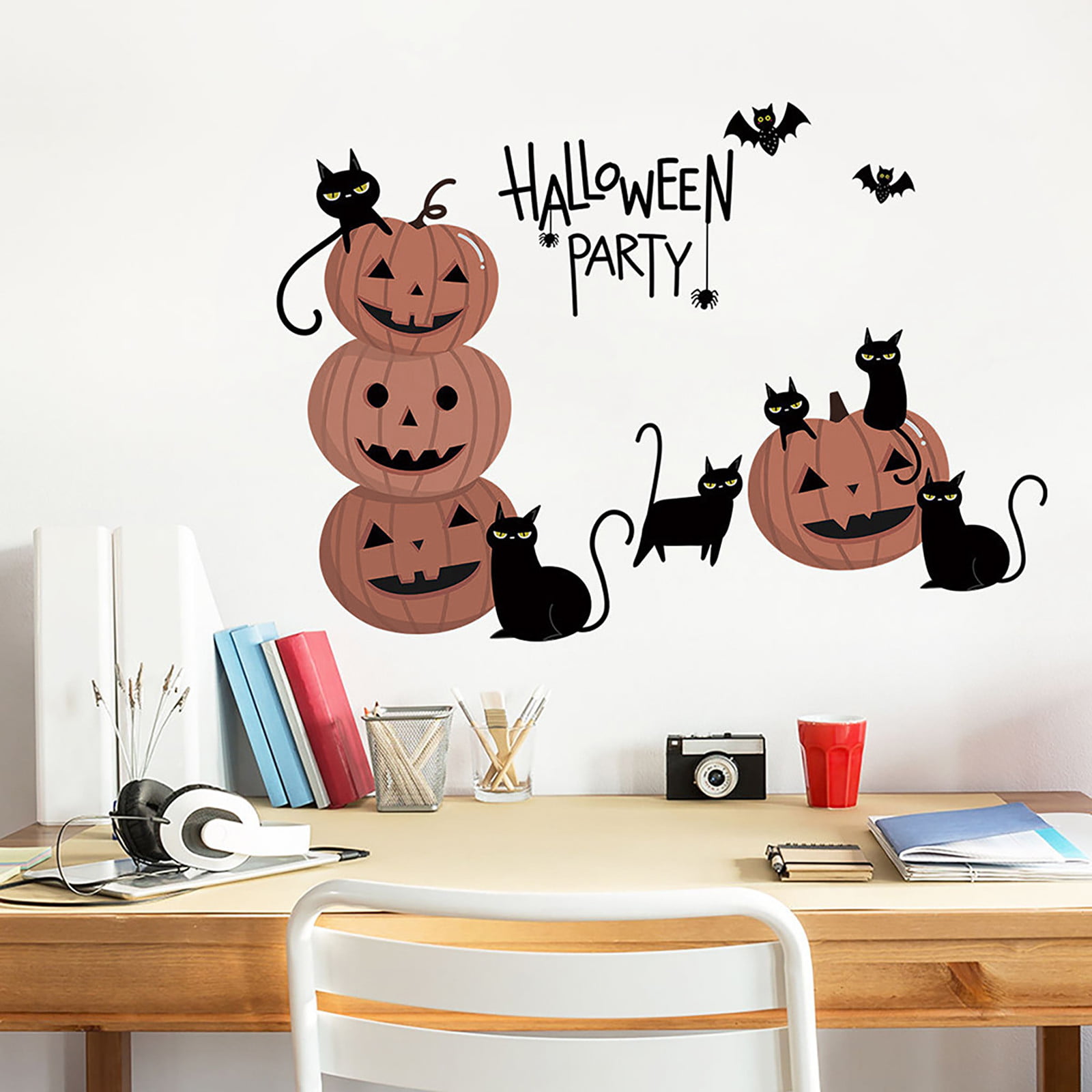 Car Stickers Happy Halloween Auto Wall Home 3D Sticker Mural Decor Decal motor 