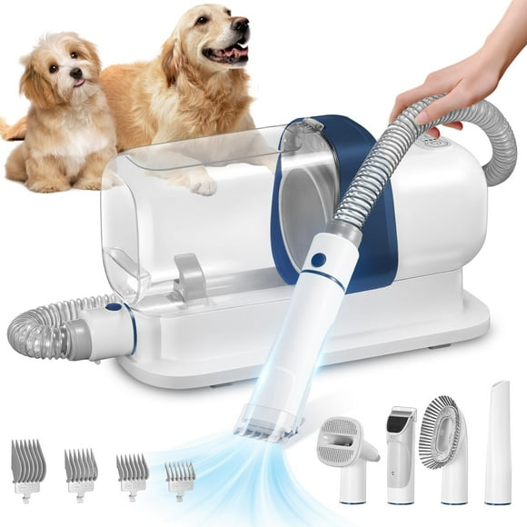 Aspiradora de aseo para mascotas LMVVC, 2,3 L, succión, 99% pelo de mascotas, azul y blanco