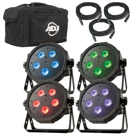 NEW! AMERICAN DJ Mega Flat TRI Pak Plus RGB + UV LED Mega Tripar Profile System