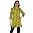 thumbnail image 1 of Moomaya Robes Tuniques Courtes en Poly-Crêpe pour Femmes Kurti Imprimé Mini Tenue d'Été, 1 of 5