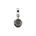 thumbnail image 2 of Compass Dangle Charm .925 Sterling Silver Antique Finish Reflection Beads, 2 of 4