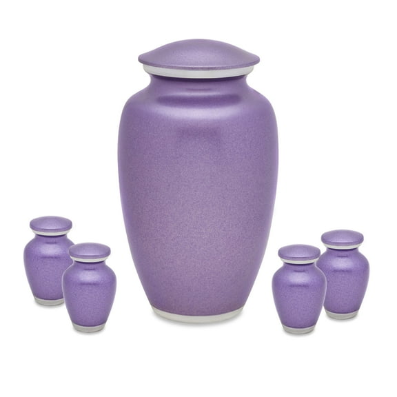 Urnsdirect2u Lovely Lavender Adult Urn with 4 Tokens
