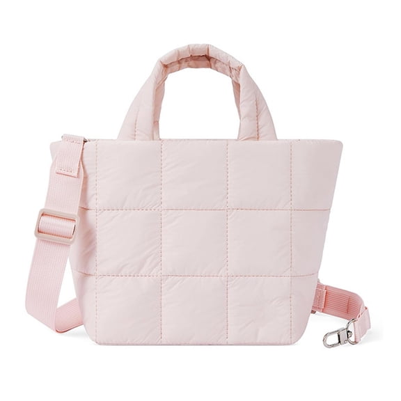 Mini Puffer Bag Quilted Crossbody Bags for Women Small Puffy Purse Nylon Shoulder Handbag with Adjustable Strap