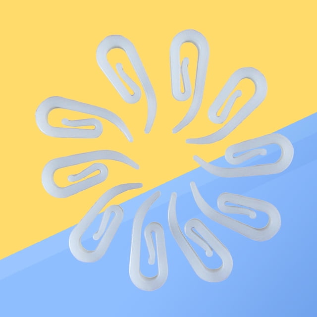 IFANLANDOR 120 Pcs Crochets de Rideaux Blancs en Plastique pour Fenêtre et Porte
