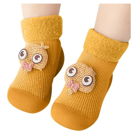 

Warm Stocking Girls Shoes Knit Socks Kids Rubber Soft Solid Sole Slipper Toddler Baby Boys Shoes Baby Shoes
