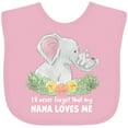 thumbnail image 3 of Inktastic I'll Never Forget That My Nana Loves Me with Cute Elephants Boys or Girls Baby Bib, 3 of 4