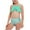 Green, variant on IROINNID Girls Cute Print Ruffle Split Swimsuit Beach Two-Piece Set