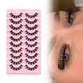 thumbnail image 4 of 10 Pairs Russian Strip Lashes Curly Handmade   F  19x10.5x1.5CM, 4 of 7