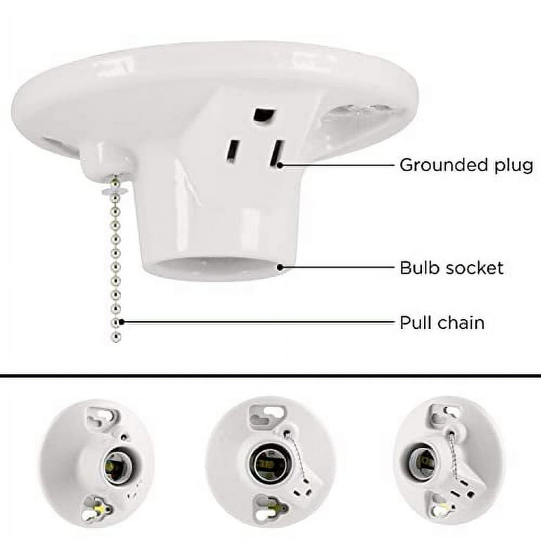 Indoor light fixture with outlet sale