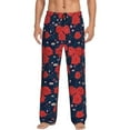 thumbnail image 1 of Daiia Rose Flower Print Men's Sleep Pant with Pockets and Drawstring,Pajama Pants-Medium, 1 of 6