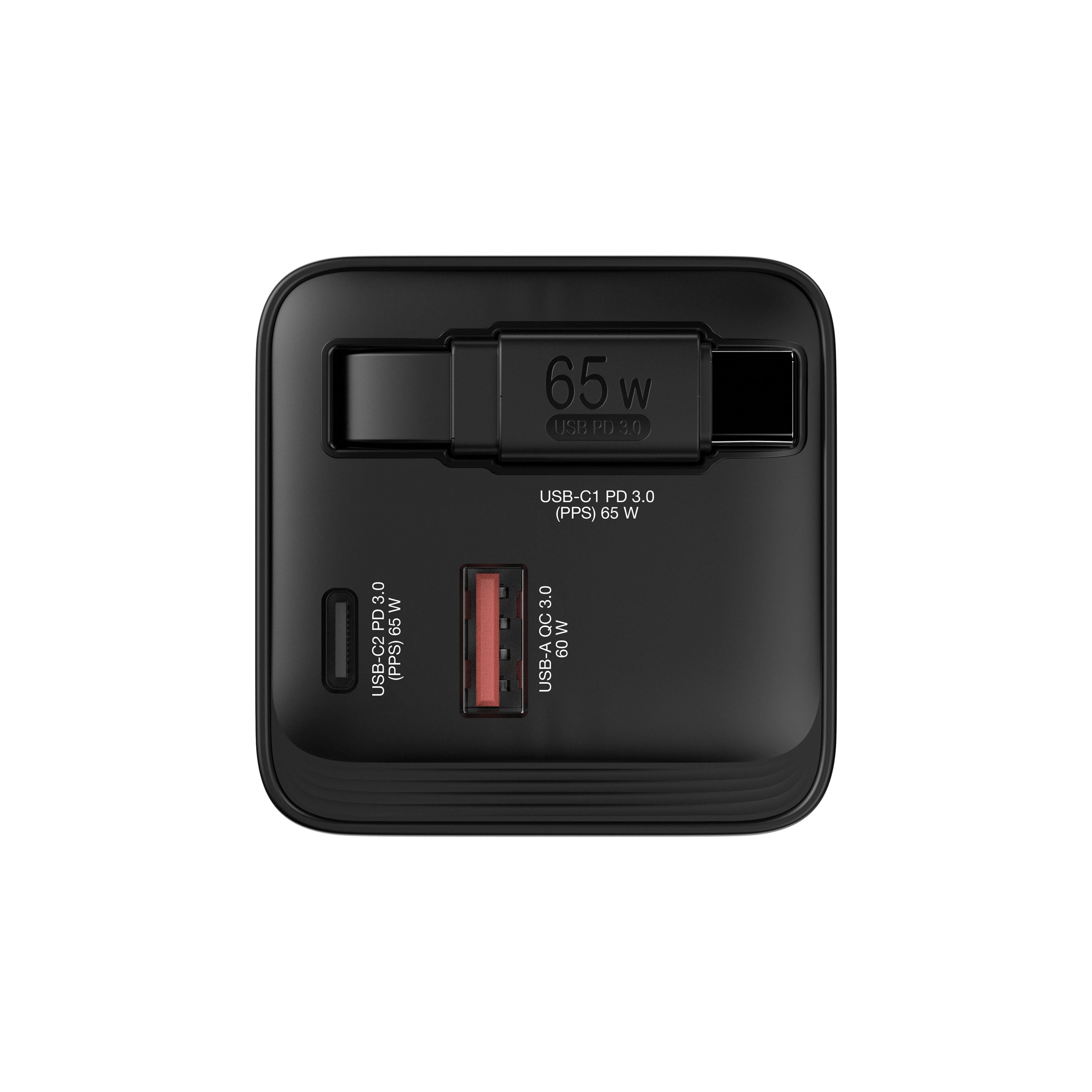 Verbatim GaN Charger 65W Retractable Cable
