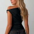 thumbnail image 6 of FengLS Womens One-Shoulder Tops 2026 Fashion Fitted Crop Tops Twisted Knot Sleeveless Tank Tops for Party & Streetwear, 6 of 6