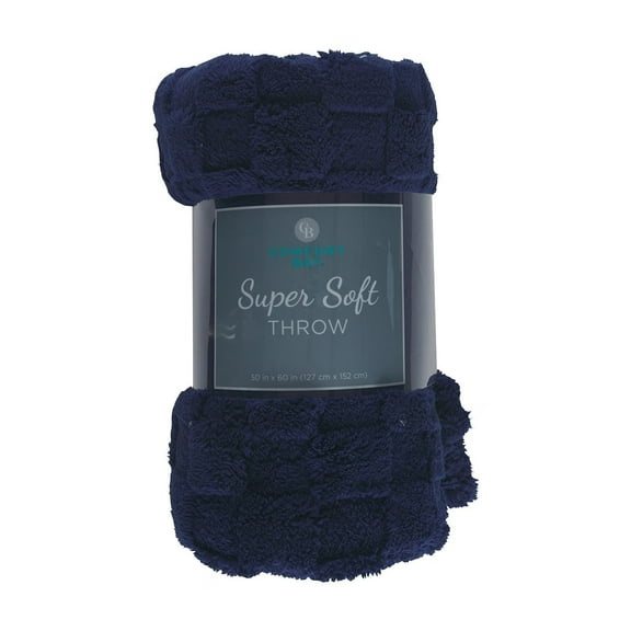 Comfort Bay Super Soft Throw, Blue, 50 x 60