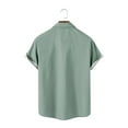 thumbnail image 4 of ZCFZJW Hawaiian Bowling Shirts for Men Short Sleeve Button Down Shirt Casual Tropical Print Beach Summer Holiday Gifts T Shirts with Pocket A03-Green XXXXL, 4 of 5