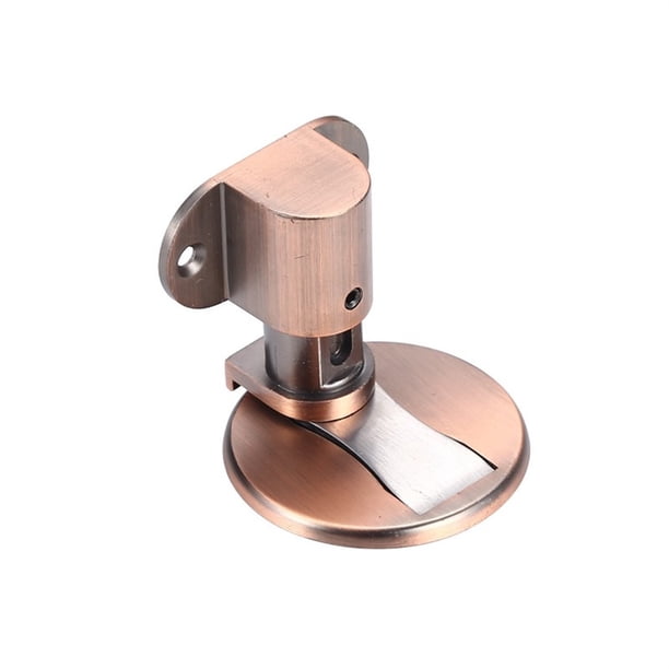 Tope de puerta magnético, tapón de puerta de aleación de zinc ajustable, tapón de puerta sin perforaciones, cierre de puerta adhesivo ajustable for piso, soporte de puerta invisible