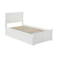 thumbnail image 4 of Madison Twin XL Platform Bed with Matching Foot Board with 2 Urban Bed Drawers in White, 4 of 6