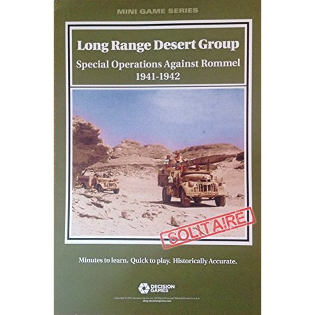 DG Decision Games DG: Operaciones especiales de Long Range Desert Group contra Rommel 1941-1942 Juego de mesa Mini Game Series 0095109017141