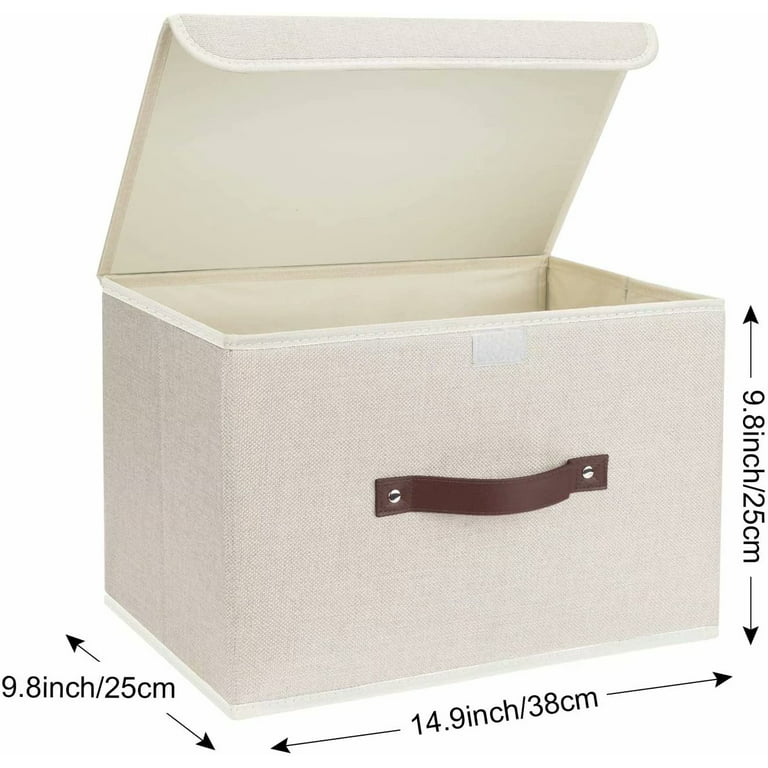 2 Pack Large Decorative Fabric Storage Bins,Foldable Storage