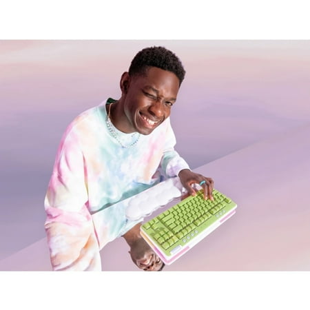 Logitech - G715 Aurora Collection TKL Wireless Mechanical Linear Switch Gaming Keyboard for PC/Mac with Palm Rest Included - White Mist