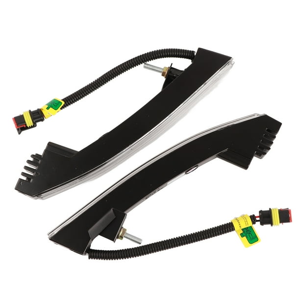 2 uds luz diurna del coche LED blanco/amarillo parachoques delantero lámpara de señal de giro Universal Jadeshay A