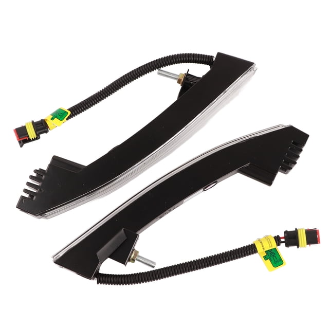 2 uds luz diurna del coche LED blanco/amarillo parachoques delantero lámpara de señal de giro Universal Jadeshay A