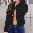thumbnail image 1 of Tralilbee Nouvelle Mode Polyvalente Veste en Jean pour Femmes Couleur Bonbon Décontractée Courte, 1 of 2