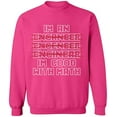 thumbnail image 2 of OXI Crewneck Sweatshirt - Im An Enganeer Good With Math,Basic Casual Sweatshirts for Men's and Women Fleece Sweatshirt Long Sleeve- Heliconia Large, 2 of 2
