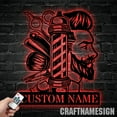 thumbnail image 3 of Craftnamesign Custom Barber Shop Metal Sign LED Light, Hairdresser Name Sign, Hairstylist Gifts, 3 of 5